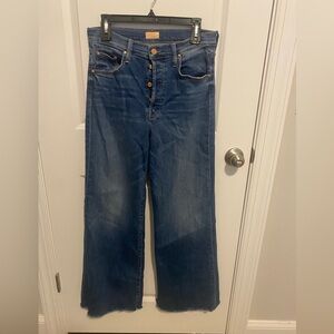 Mother Jeans size 30; style: tomcat roller fray; color: healing jar wash.